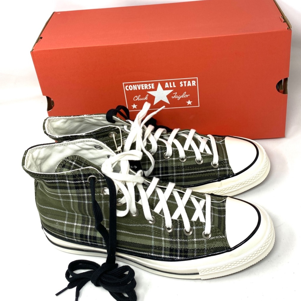 Converse Chuck 70 Shoes High Top Men’s Canvas Khaki Black Sneakers Size A03915C - Picture 6 of 10